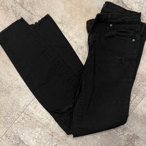 tractr BLU Black Skinny Jeans lightly distressed